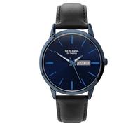 Sekonda Jackson Mens Analogue Watch 40mm dial Blue Leather Upper Strap