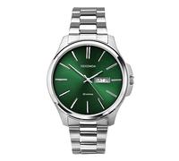 Sekonda Jones Classic Men's 40mm Quartz Watch in Green with Analogue Day/Date Display, and Silver Stainless Steel Strap 30152