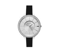 Sekonda Ladies Editions Watch with Silver Glitter Dial and Dark Green Strap 40008