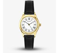 Sekonda Ladies Evans Gold Plated Black Leather Strap Watch 40686