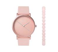 Sekonda Ladies Pink Palette 2 Piece Gift Set with Light Pink Dial Watch & Rose Quartz Beaded Bracelet Pink