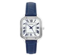 Sekonda Rene Ladies 29mm Quartz Watch in Silver with Analogue Display and Blue Leather Strap