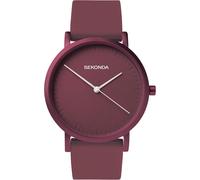 Sekonda Palette Ladies 36mm Quartz Watch in Red with Analogue Display, and Red Silicone Strap 40554
