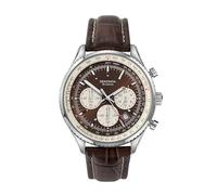 Sekonda Maverick Mens Watch - 42mm Chronograph Watch for Men with Brown Dial, Date Display and Leather Strap - 50m Water Resistant - 2 Year Warranty