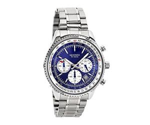 Sekonda Mens 1056 Stainless Steel Chronograph Bracelet Wristwatch