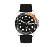 Sekonda Mens 43mm Balearic Analogue Sports Watch with Day Date Window Fixed Bezel Rubber Strap Water Resistant 50 metres