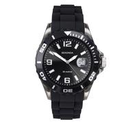 Sekonda Mens 44 mm Black Analogue Watch Magnified Date Bubble and