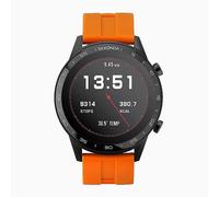 Sekonda Mens Active 45 mm Smart Watch - Orange Rubber Strap Black