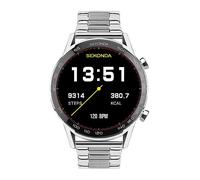 Sekonda Active Plus Smart Watch 45mm with Silver Stainless Steel Strap 30177