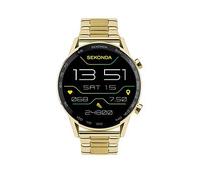 Sekonda Mens Active Plus Gold Stainless Steel Bracelet Smartwatch, Gold, Men Gold