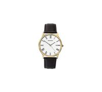 Sekonda Men's Analogue Quartz Watch with 38mm Alloy Case, White Dial and Leather Upper Strap 3676