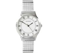 Sekonda Mens Basic White Dial with Silver Metal Expandable Bracelet Watch 3022b