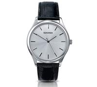 Sekonda Mens Black Analogue Leather Strap Watch 3099