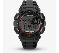 Sekonda Mens Black Plastic Digital Watch 1676