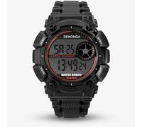 Sekonda Mens Black Plastic Digital Watch 1676