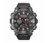Sekonda Men's Black Plastic Strap Digital Sports Watch
