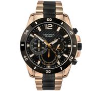 Sekonda Men's Chronograph Black and Rose Gold Plated Watch
