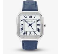 Sekonda Mens Classic Rene White Dial Blue Leather Strap Watch 30286