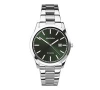 Sekonda Men's Classic Stainless Steel Bracelet Watch with Green Dial 1946