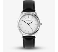 Sekonda Classic Men's 38mm Evans Watch in Silver with Black Leather Strap & Silver Dial