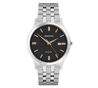 Sekonda Men's Fashion Black Dial Silver Bracelet Watch 1192