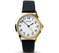 Sekonda Mens Gents Wrist Watch White Face Gold Dial 3134