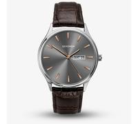 Sekonda Mens Grey Dial Brown Leather Strap Watch 1685