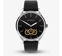 Sekonda Mens Hybrid Black Leather Strap Smartwatch 30150