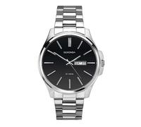 Sekonda Men's Jones Silver Stainless Steel Bracelet with Black Dial Watch Silver