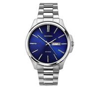 Sekonda Jones Classic Men's 40mm Quartz Watch in Blue with Analogue Day/Date Display, and Silver Stainless Steel Strap 1224