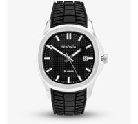 Sekonda Mens Octaire Black Rubber Strap Watch 30274