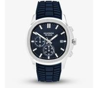 Sekonda Mens Octaire Chronograph Blue Rubber Strap Watch 30276