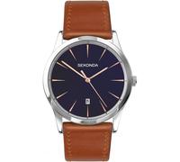 Sekonda Mens Quartz Watch, Analogue Classic Display and Tan PU Strap 1559.27