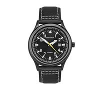 SEKONDA Men's Quartz Watch With Analogue Display and Black Leather Strap 3882.27