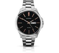 Sekonda Men's Quartz Watch with Black Dial Analogue Display and Silver Stainless Steel Bracelet 1097.27