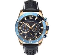Sekonda Mens Chronograph Black Leather Strap Watch 1489