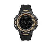 Sekonda Mens Sport Crossfell Black Plastic Strap with Black Dial Digital Watch, Black, Men Black
