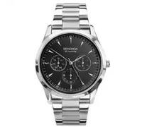 Sekonda Men's Stainless Steel Bracelet Black Dial Watch (1756)
