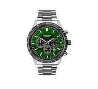 Sekonda Men's Velocity Silver Stainless Steel Bracelet with Green Dial Watch, Silver, Men Ilver