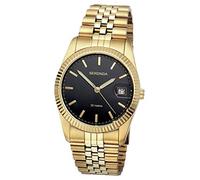 Sekonda Men's Gold Plated Case & Black Dial Bracelet Watch