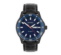 Sekonda Sports Midnight Blue & Black Leather Watch 30205