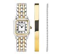 Sekonda Ladies Monica 3 Piece Gift Set with White Dial Watch, Gold Bangle & Silver Bracelet