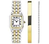 Sekonda Ladies Monica 3 Piece Gift Set with White Dial Watch, Gold Bangle & Silver Bracelet