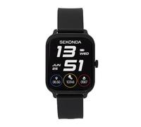 Sekonda Motion Go Unisex 37mm Smartwatch Watch With Black Case And Silicone Strap With LCD Dial