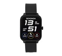 Sekonda Motion Go Unisex 37mm Smartwatch Watch With Black Case And Silicone Strap With LCD Dial