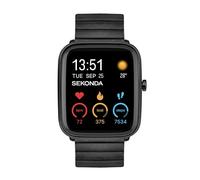 Sekonda Motion Plus Smart Watch 36mm with Black Stainless Steel Strap 30223 | 15 sports modes, heart rate and blood oxygen monitor, Bluetooth calling, message notifications, music controls and more.