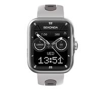 Sekonda 39mm Motion Pro GPS Smart Watch in Silver with Grey Silicone Strap