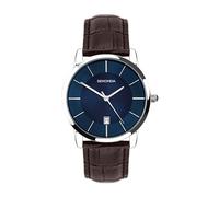 Sekonda Murphy Mens Analogue Watch 39mm Silver Leather Upper Strap