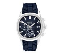 Sekonda Octaire Mens Analogue Watch 40mm dial Silver Silicone Strap