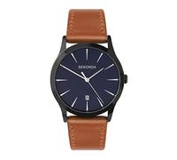 Sekonda Oslo Mens Analogue Watch 40mm Black Polyurethane Strap | Mineral glass crystal, date display, ion-plated case, Japanese quartz movement